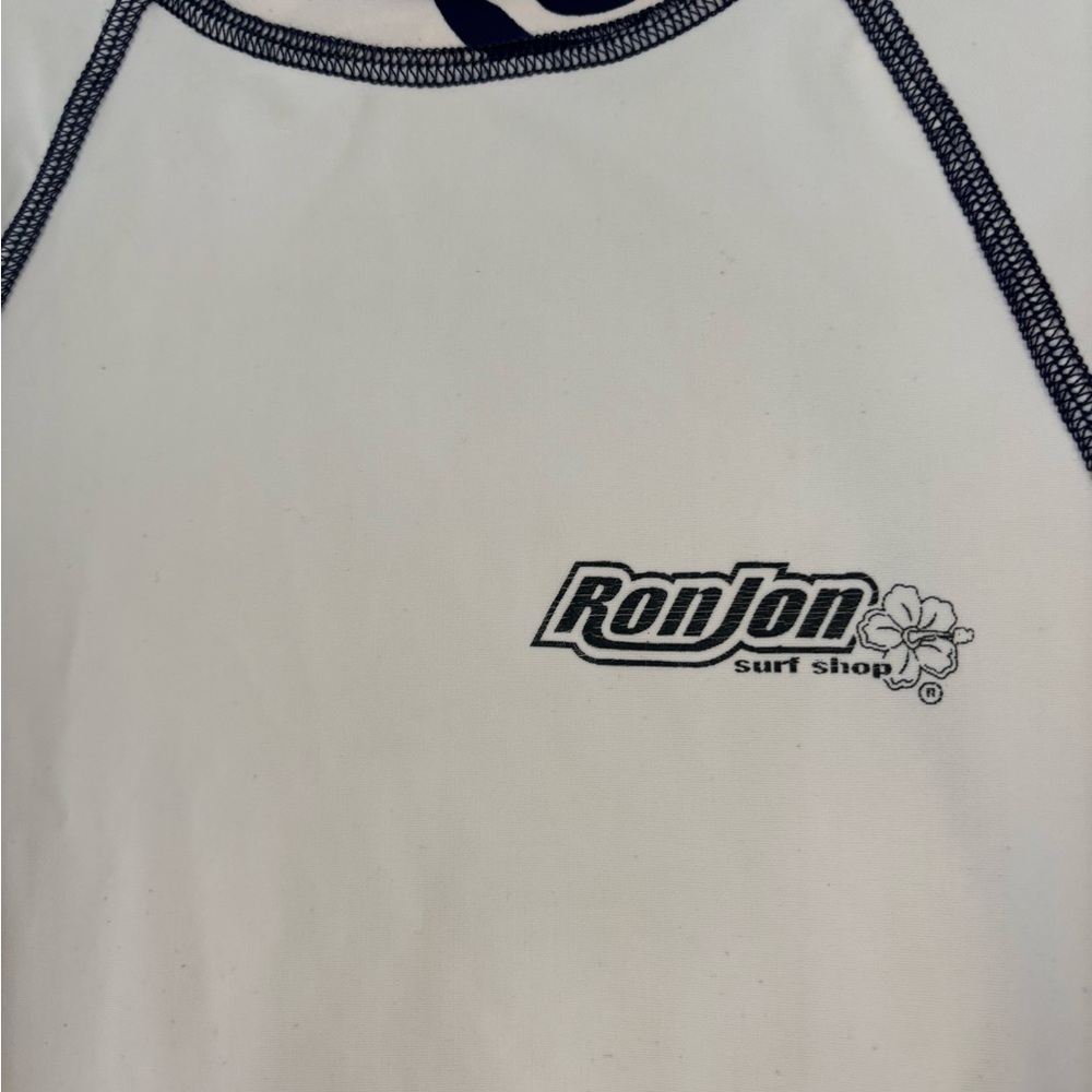 Ron Jon Women's White/Hibiscus Long Sleeve Rash Guard small - Picture 4 of 5